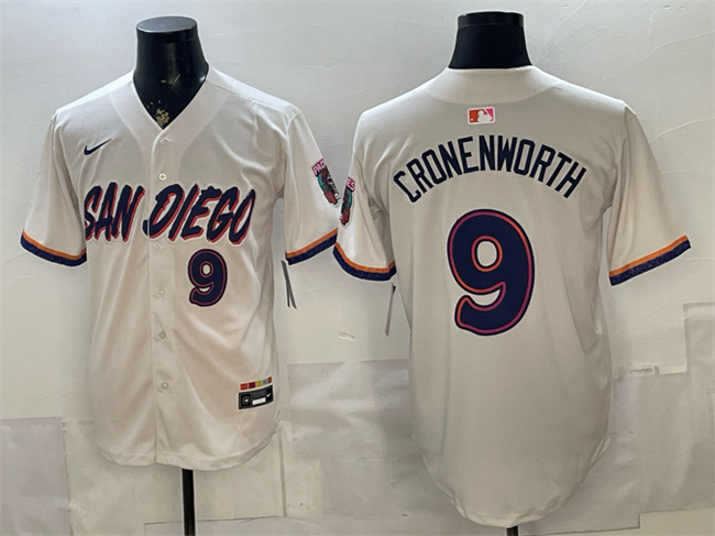 Men's San Diego Padres #9 Jake Cronenworth Cream 2026 City Connect Stadium Stitched Baseball Jersey